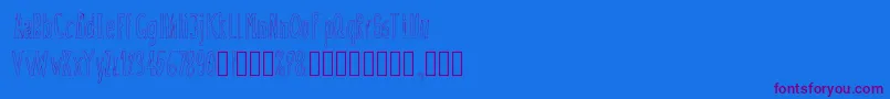 Police Doozy – polices violettes sur fond bleu