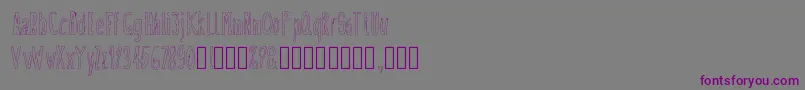 フォントDoozy – 紫色のフォント、灰色の背景