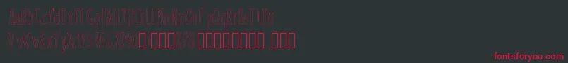 Doozy Font – Red Fonts on Black Background