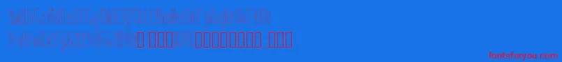 Doozy Font – Red Fonts on Blue Background