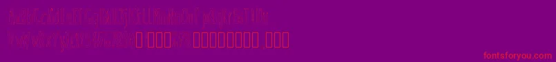 Doozy-Schriftart – Rote Schriften auf violettem Hintergrund