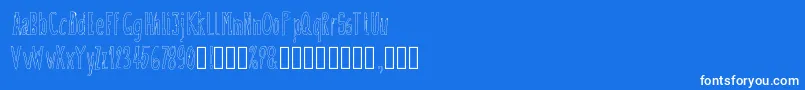 フォントDoozy – 青い背景に白い文字