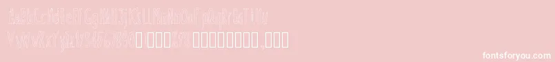 Doozy Font – White Fonts on Pink Background