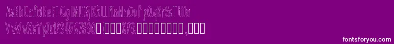 Doozy Font – White Fonts on Purple Background