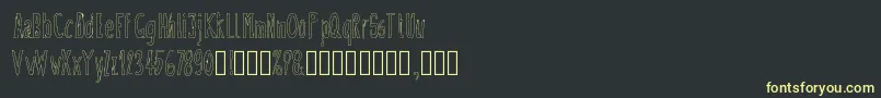 Doozy Font – Yellow Fonts on Black Background