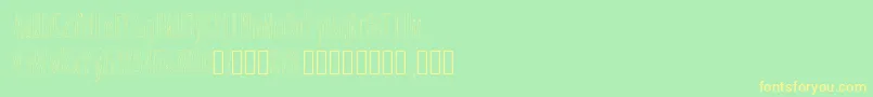 Doozy Font – Yellow Fonts on Green Background