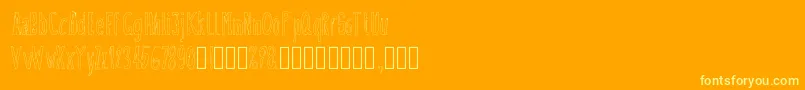Doozy Font – Yellow Fonts on Orange Background