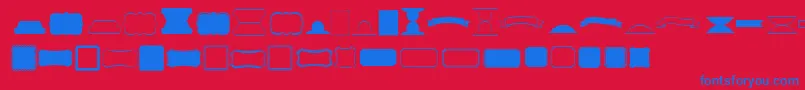 Kgflavorandframesfive Font – Blue Fonts on Red Background