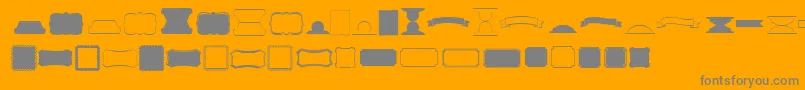 Kgflavorandframesfive Font – Gray Fonts on Orange Background