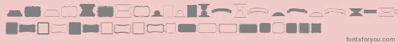 Fonte Kgflavorandframesfive – fontes cinzas em um fundo rosa