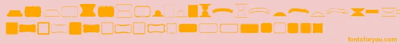 Kgflavorandframesfive-Schriftart – Orangefarbene Schriften auf rosa Hintergrund