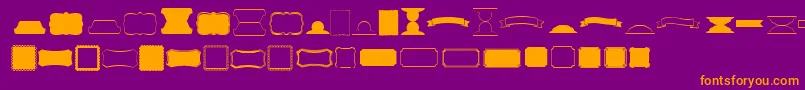 Kgflavorandframesfive Font – Orange Fonts on Purple Background