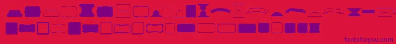 Fonte Kgflavorandframesfive – fontes roxas em um fundo vermelho