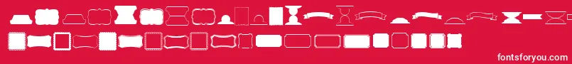 Police Kgflavorandframesfive – polices blanches sur fond rouge