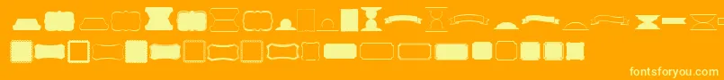 Kgflavorandframesfive Font – Yellow Fonts on Orange Background