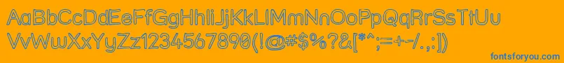 Strfrho Font – Blue Fonts on Orange Background