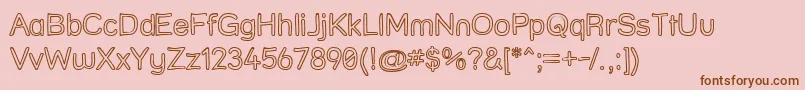 Strfrho Font – Brown Fonts on Pink Background