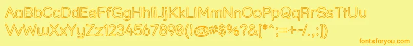 Strfrho Font – Orange Fonts on Yellow Background