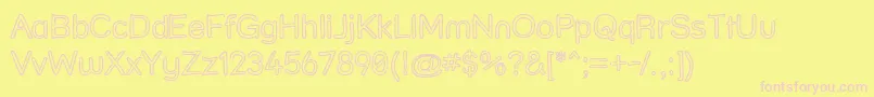 Strfrho Font – Pink Fonts on Yellow Background