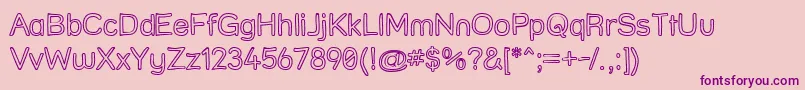 Strfrho Font – Purple Fonts on Pink Background