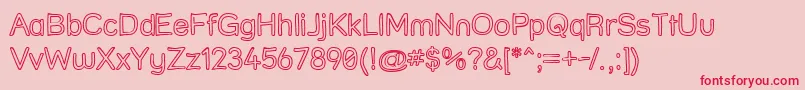 Strfrho Font – Red Fonts on Pink Background