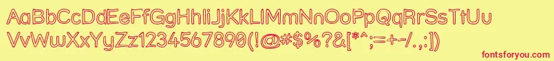 Strfrho Font – Red Fonts on Yellow Background