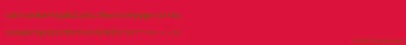 Codi Font – Brown Fonts on Red Background