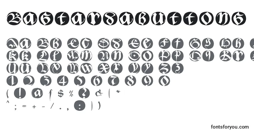 Schriftart Bastardabuttons – Alphabet, Zahlen, spezielle Symbole