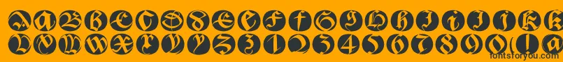 Bastardabuttons Font – Black Fonts on Orange Background