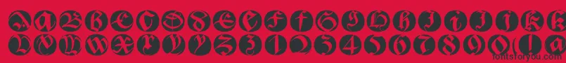 Bastardabuttons Font – Black Fonts on Red Background