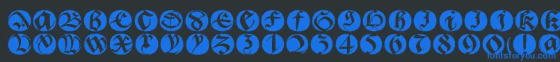 Bastardabuttons Font – Blue Fonts on Black Background