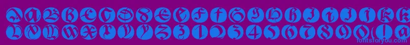 Bastardabuttons Font – Blue Fonts on Purple Background