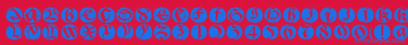 Bastardabuttons Font – Blue Fonts on Red Background