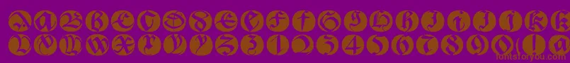 Bastardabuttons Font – Brown Fonts on Purple Background
