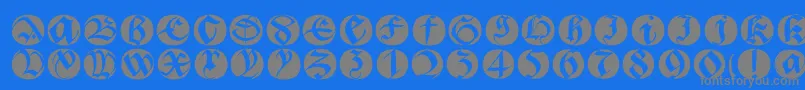 Bastardabuttons Font – Gray Fonts on Blue Background