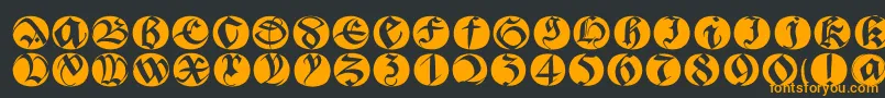 Bastardabuttons Font – Orange Fonts on Black Background