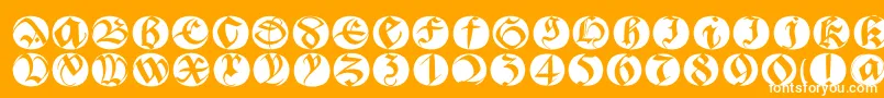 Bastardabuttons Font – White Fonts on Orange Background