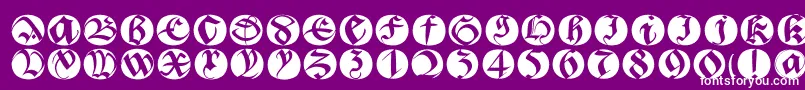 Bastardabuttons Font – White Fonts on Purple Background