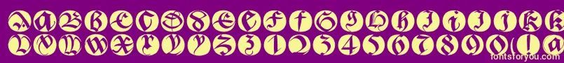 Bastardabuttons Font – Yellow Fonts on Purple Background