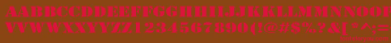 RudyWide Font – Red Fonts on Brown Background