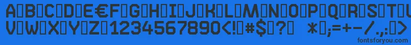 Phase05 Font – Black Fonts on Blue Background