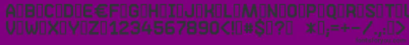 Fonte Phase05 – fontes pretas em um fundo violeta