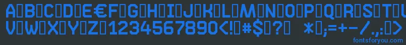 Phase05 Font – Blue Fonts on Black Background