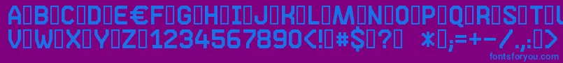 フォントPhase05 – 紫色の背景に青い文字