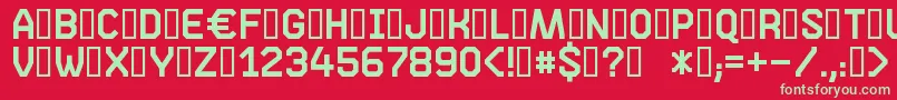 Phase05 Font – Green Fonts on Red Background