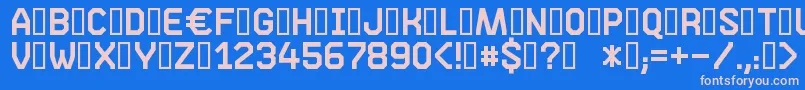 Police Phase05 – polices roses sur fond bleu