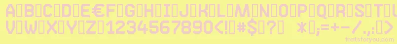 Phase05 Font – Pink Fonts on Yellow Background