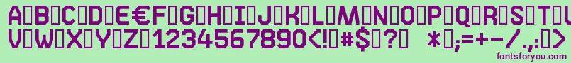 Phase05 Font – Purple Fonts on Green Background