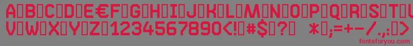 Phase05 Font – Red Fonts on Gray Background