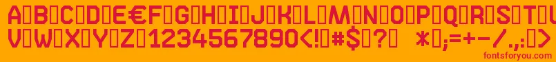 Phase05 Font – Red Fonts on Orange Background